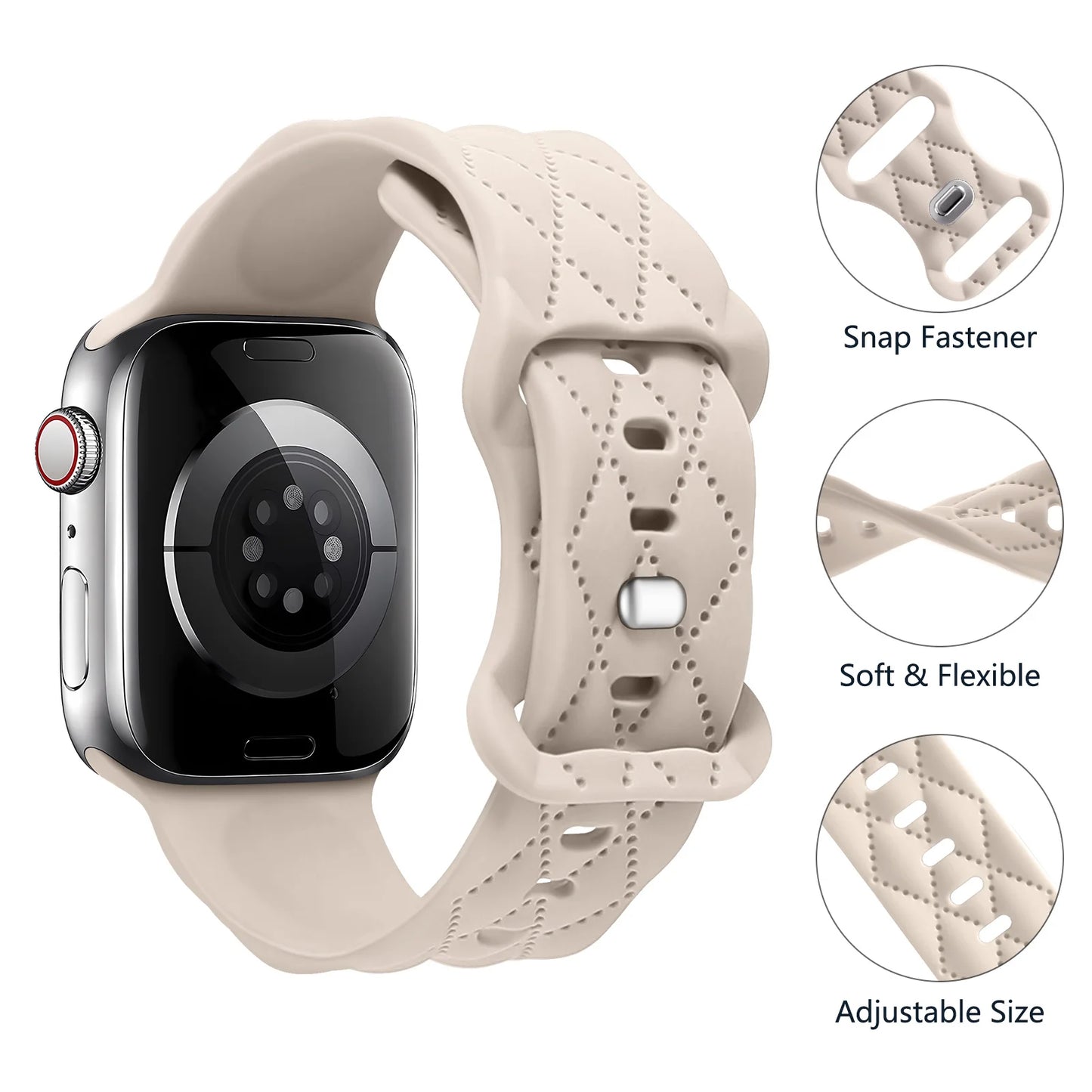 Smartwatch Silikon Armband 38-49mm Sport Freizeit Ersatzband Unisex