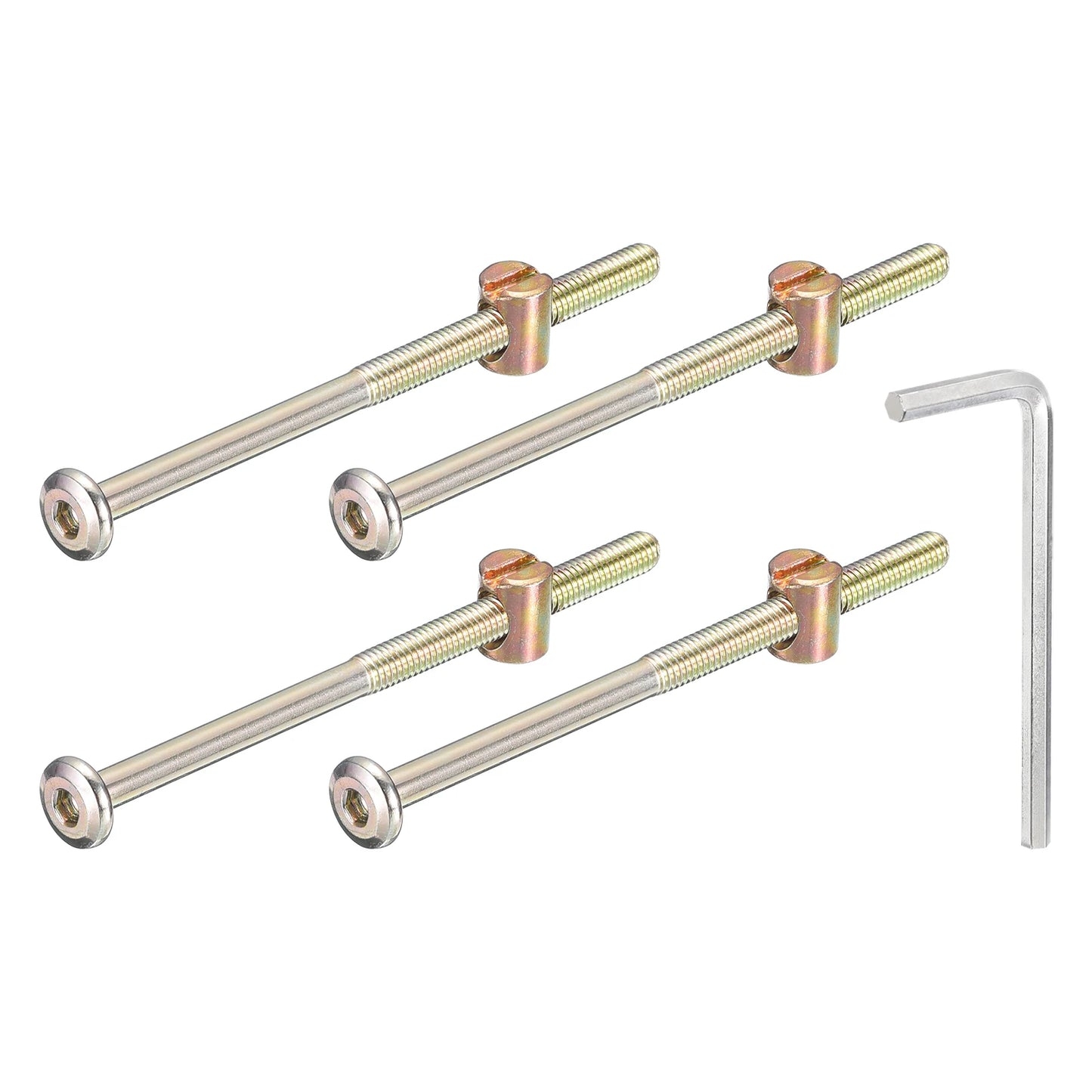 Robuste M6 Innensechskant Möbelschrauben mit Zylindermuttern Set