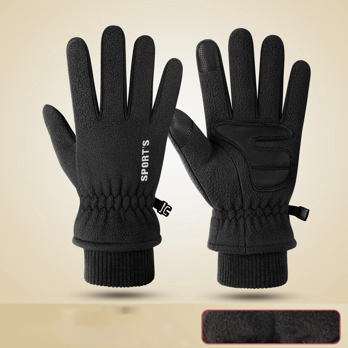 Warme Winter-Fleecehandschuhe mit Touchscreen für Radfahren und Laufen