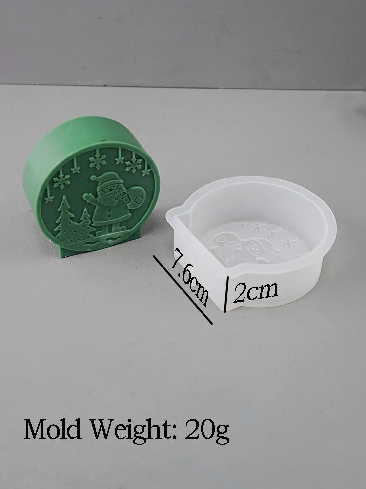 DIY Silikonform Weihnachtsbaum Schneemann Kerzen Seife Harz Gips