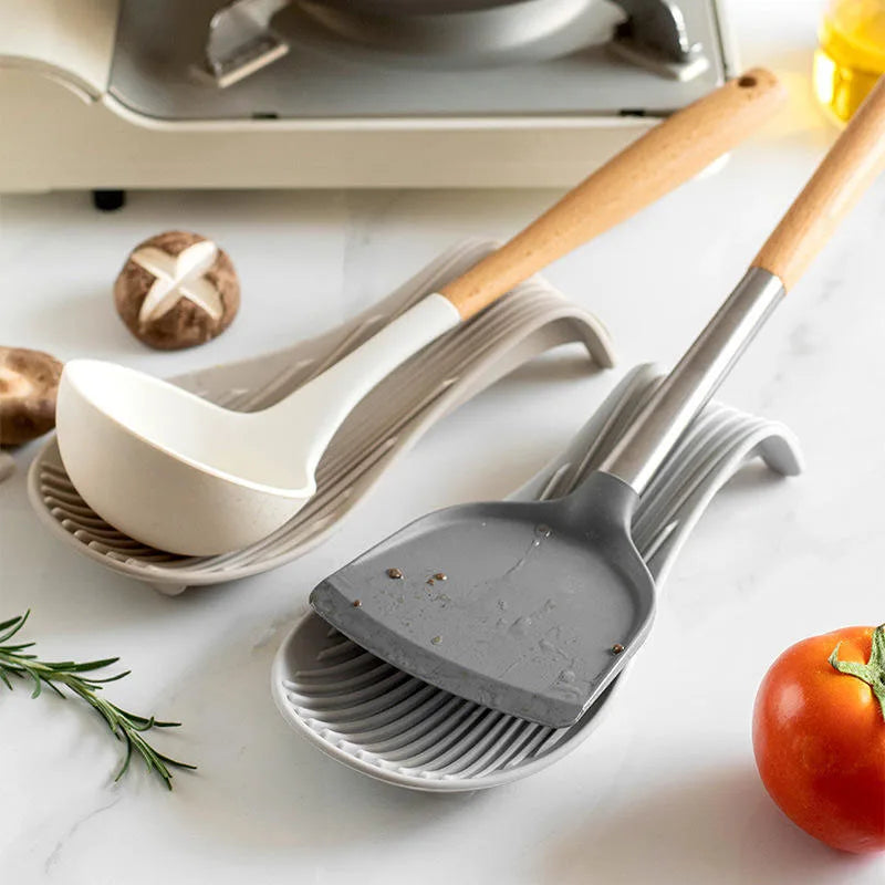 Multifunktionaler Silikon Löffelhalter lebensmittelecht hitzebeständig Küchenzubehör