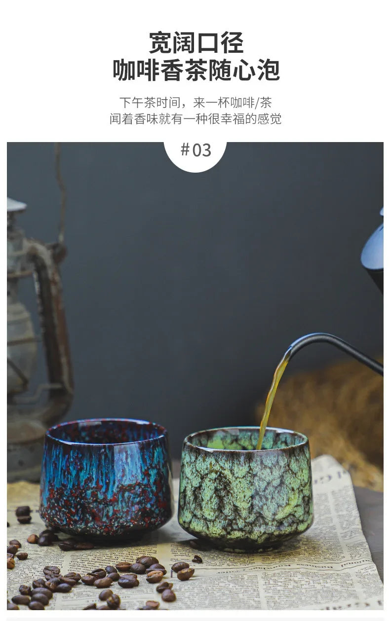 Kleine Keramik Kaffeetasse mit persönlichem Handwärmer-Yabubestshop