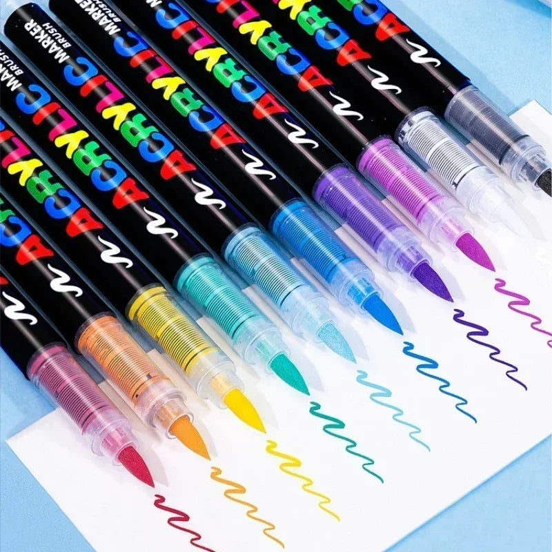 16 Farben flüssige Acrylstifte für vielseitige DIY-Kunst und Felsmalerei