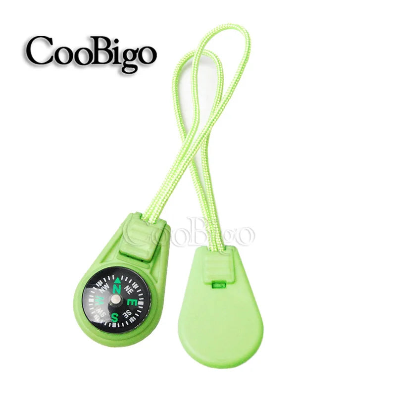 Mini Survival Kompass Schlüsselanhänger mit Reißverschluss für Outdoor Camping