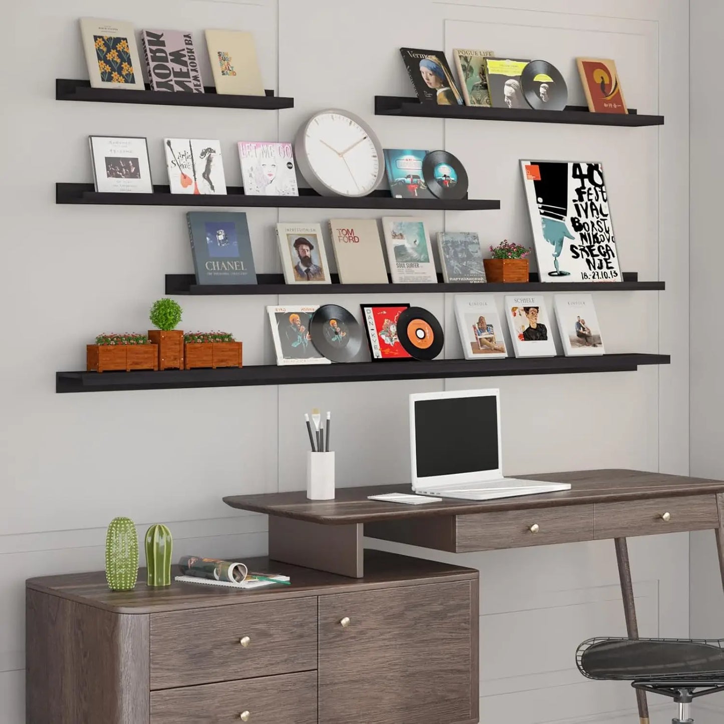 Platzsparendes Wandregal aus Aluminiumlegierung für Wohnzimmer und Bad