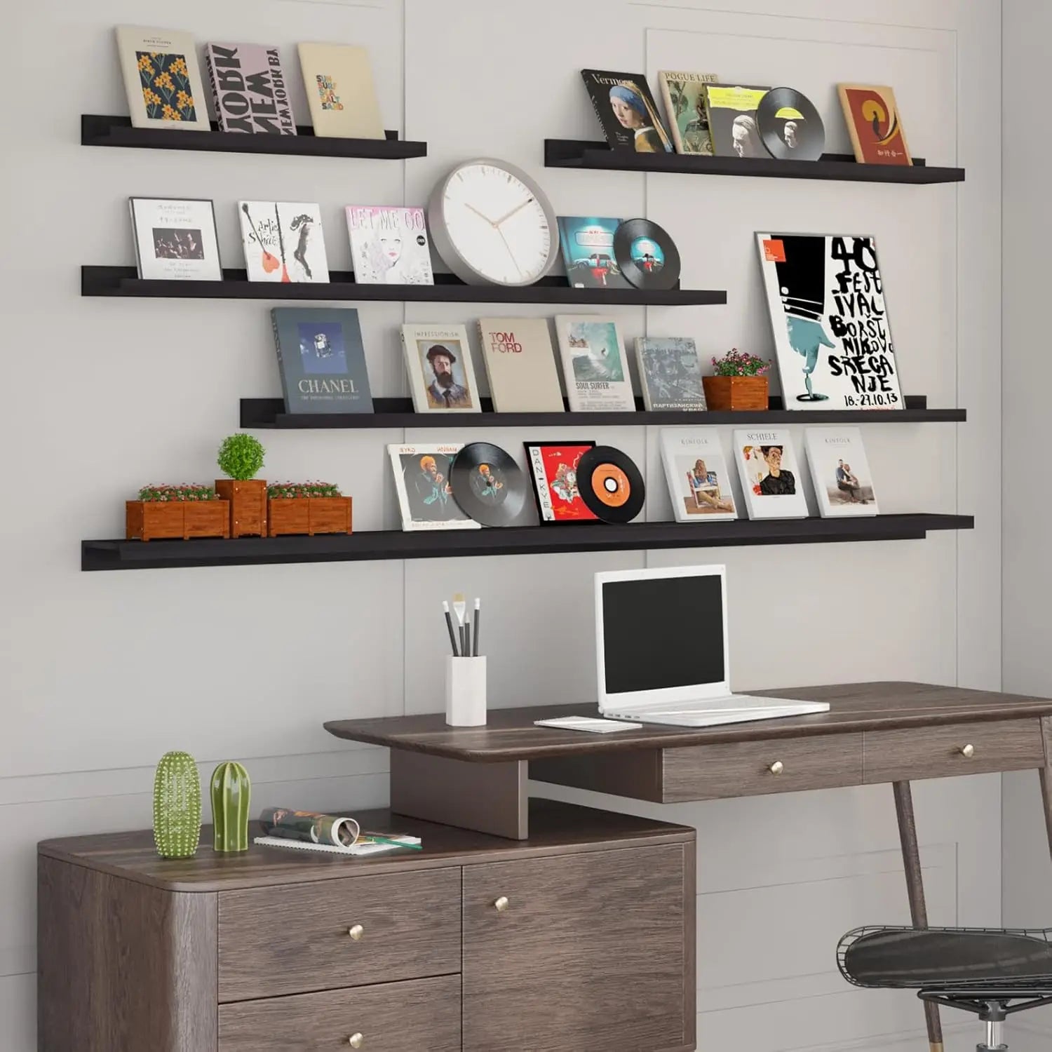 Platzsparendes Wandregal aus Aluminiumlegierung für Wohnzimmer und Bad