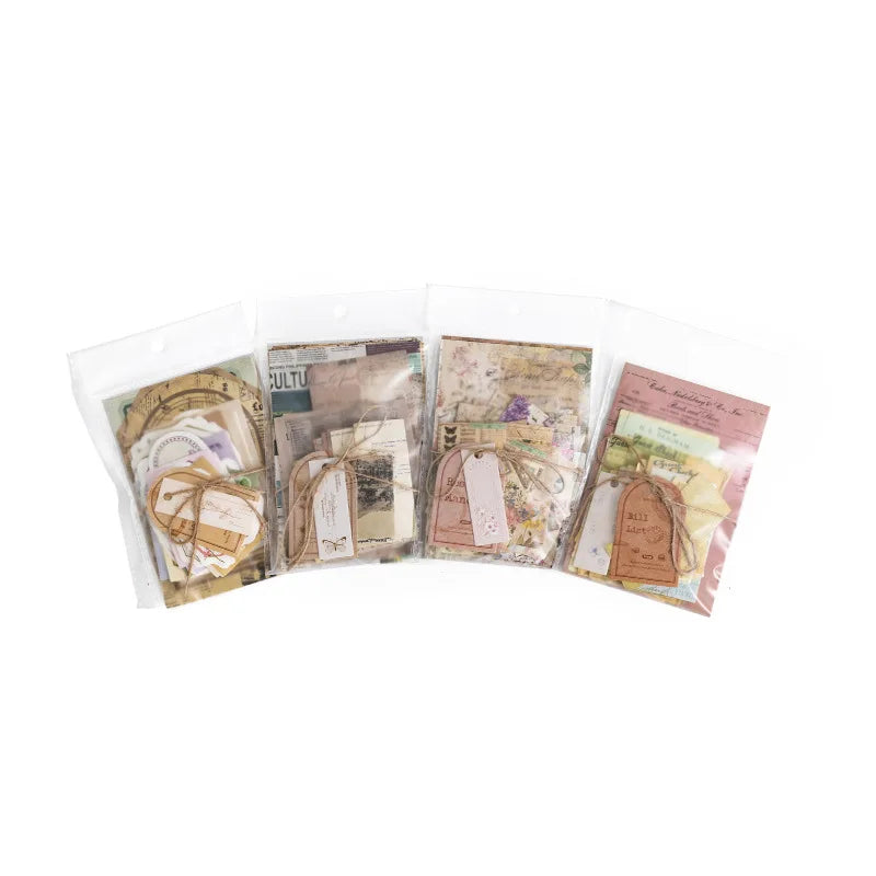 Vielseitiges Set mit 100 Vintage Papierdekorationen für kreative Projekte