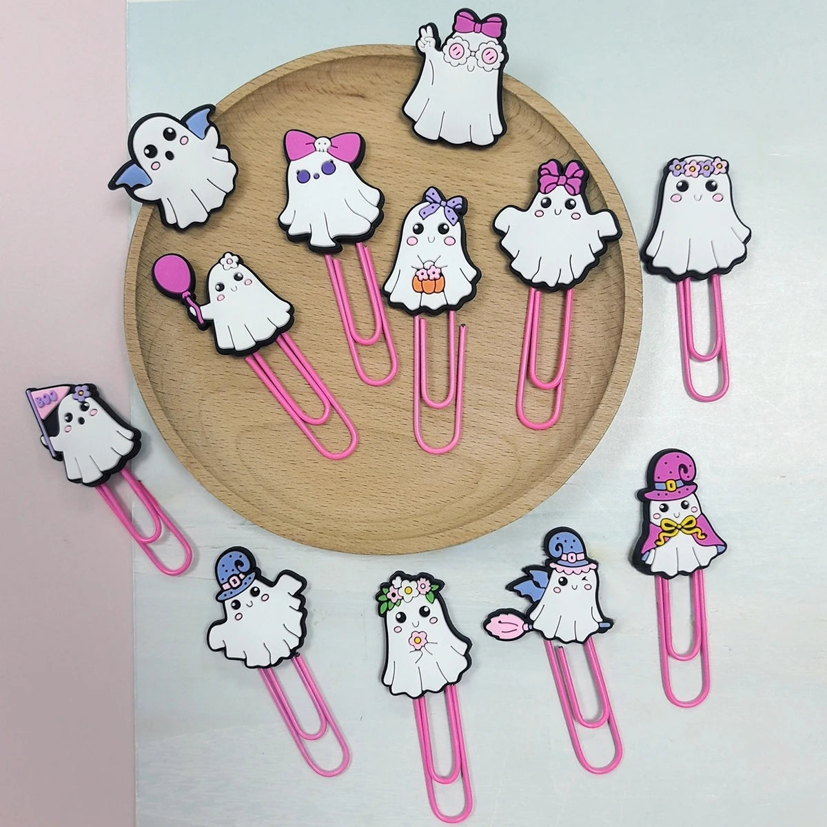 Halloween Büroklammern Set 12 Stück Geist Motiv Metall Lesezeichen Deko