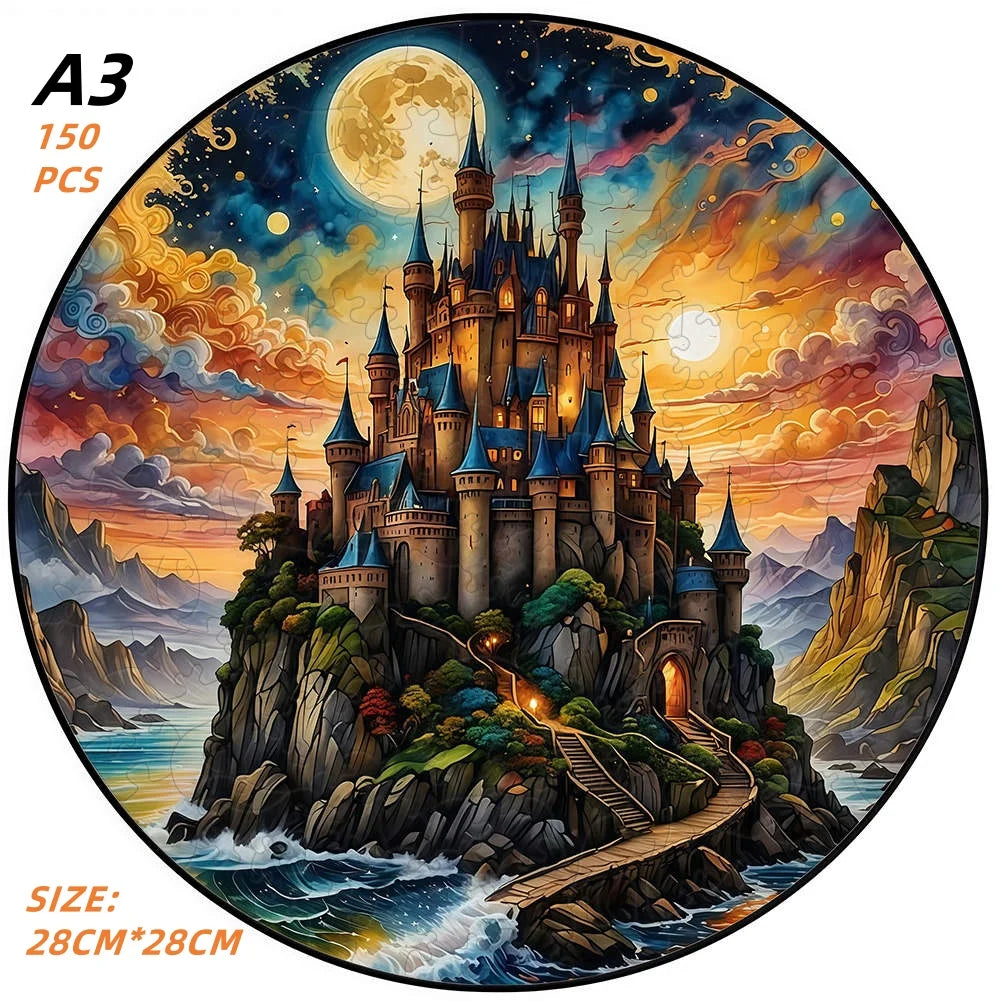 Anspruchsvolles Landschafts Holzpuzzle für Dekoration und Spiel