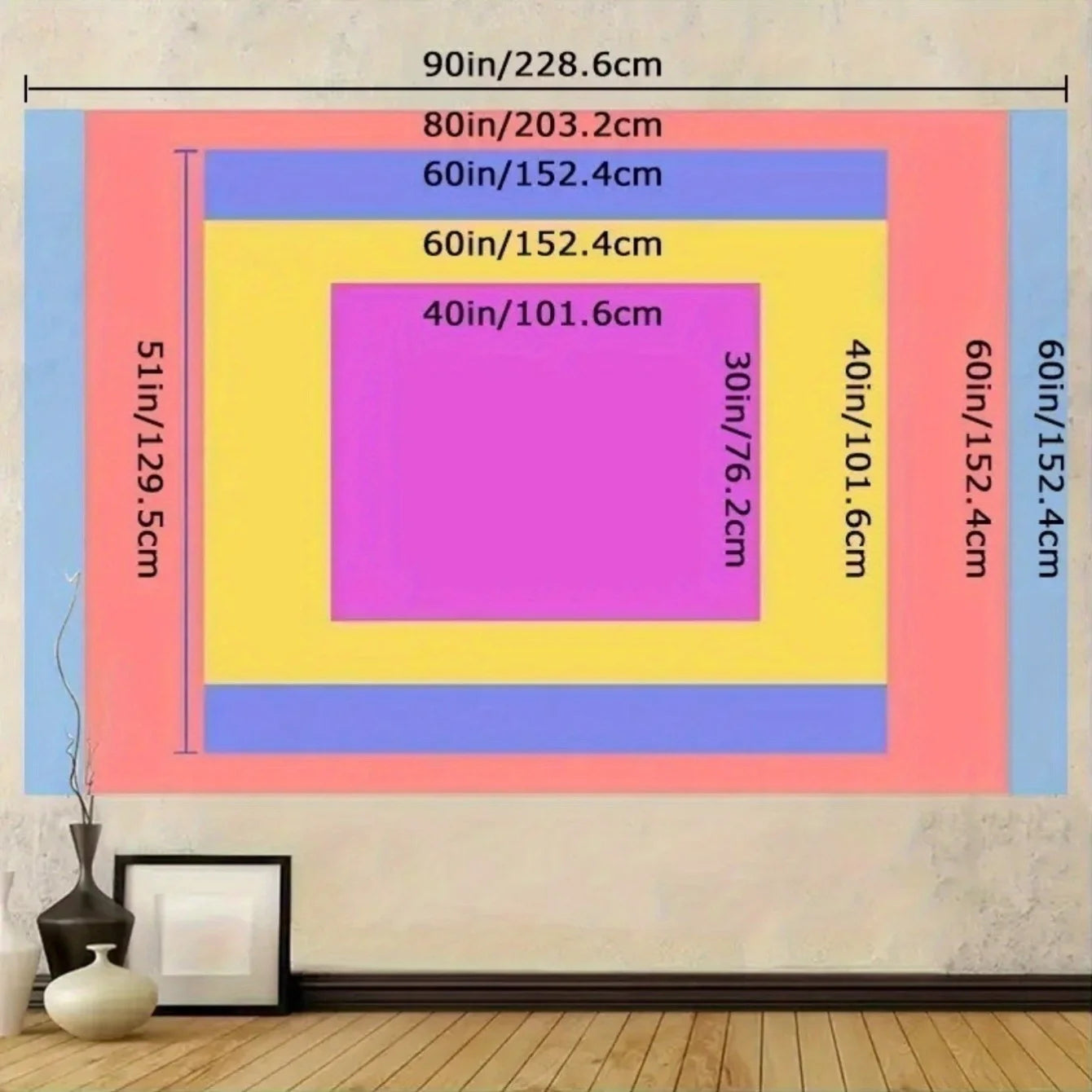 Dekorativer Wandteppich mit Baumlandschaft für Wohnräume