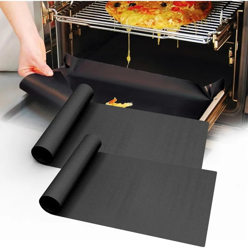 2 Ofenmatten aus Kunststoff, BPA-frei, robuste Antihaft-Grill-Einlagen 40x33cm