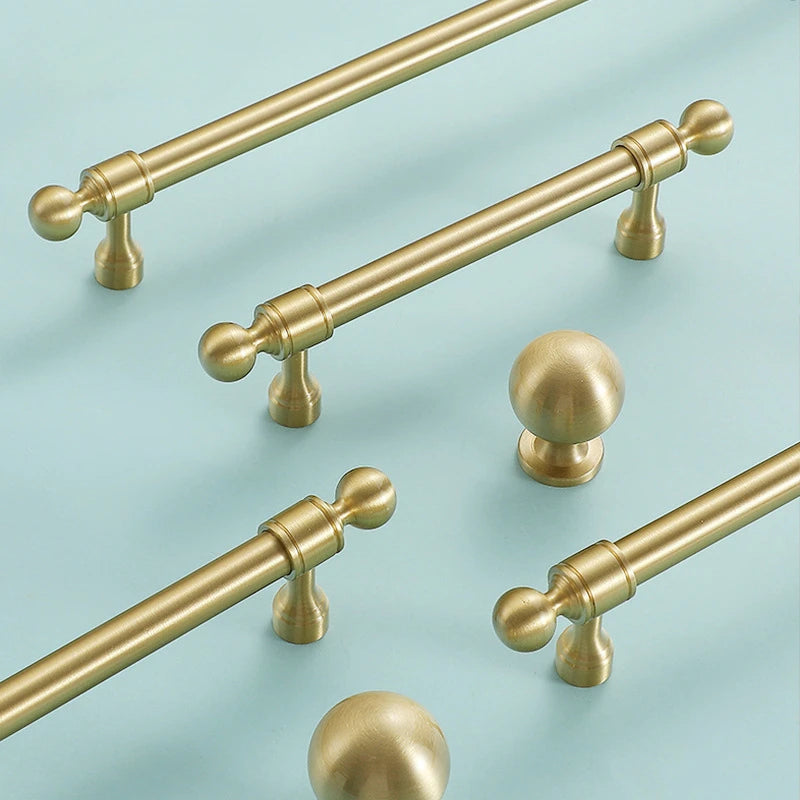 Eleganter Möbelknopf Messing Goldfarben für Schrank Schublade Tür