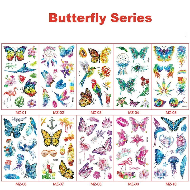 Temporäre Fußball Tattoos Set mit 10 wasserdichten Aufklebern