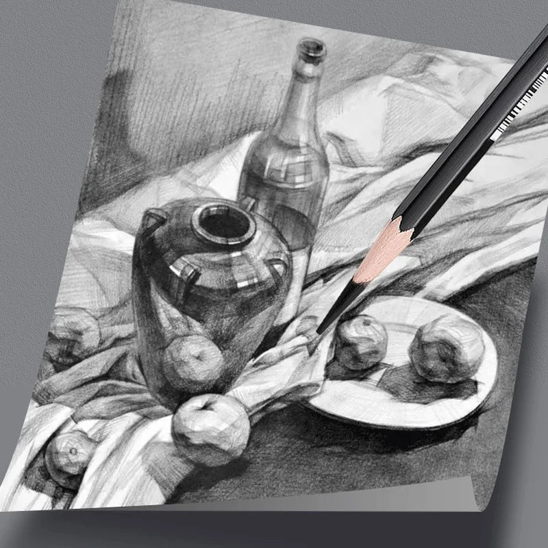 6-teiliges Zeichenbleistifte Set für Schwarz Weiß Skizzen-Yabubestshop