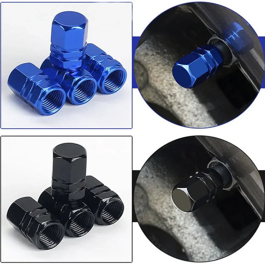 4er Set Aluminium Ventilkappen Reifen Staubschutz Wasserdicht Auto