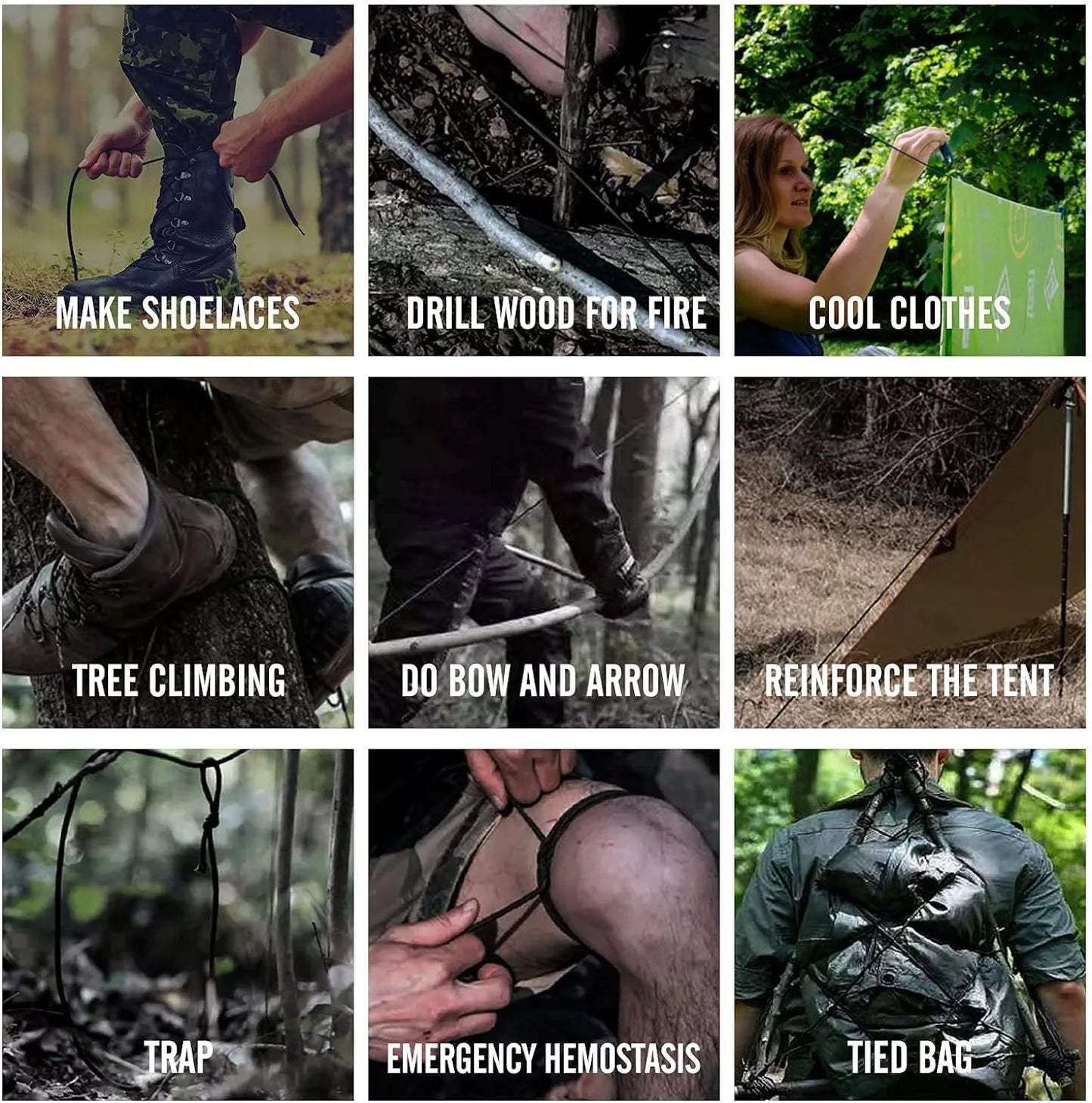 Multifunktionaler Paracord-Schlüsselanhänger mit Karabiner - Flaschenöffner – robust - vielseitig