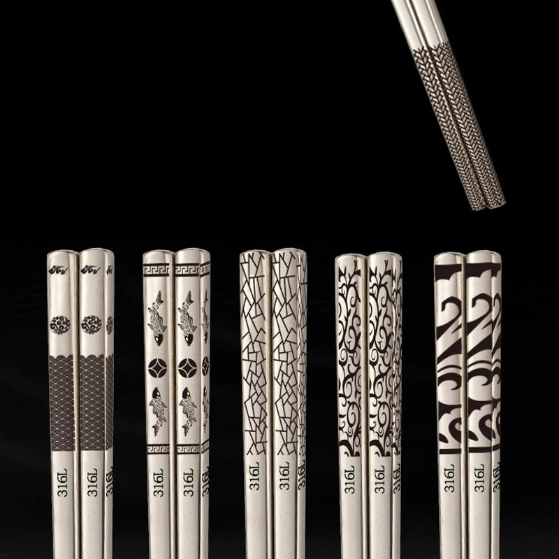 24 cm Edelstahl Essstäbchen koreanisch rutschfest mit Verbrühungsschutz