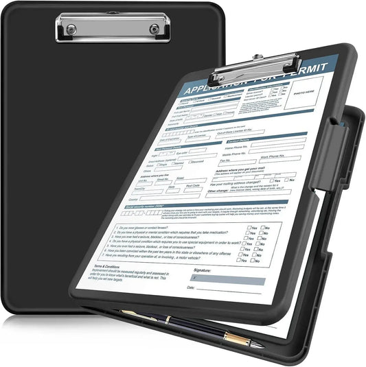 A4 Schreibtafel Clip Box aus Kunststoff mit Stiftschlitz und Faltfunktion