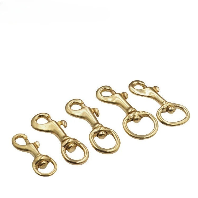 Massiver Messing Karabinerverschluss 10 30 mm drehbar für Taschen Gürtel
