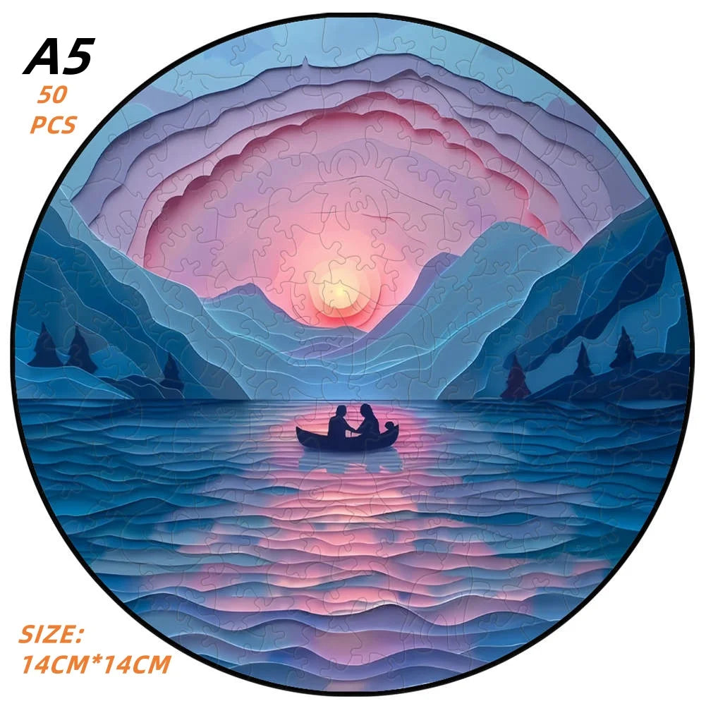 Anspruchsvolles Landschafts Holzpuzzle für Dekoration und Spiel