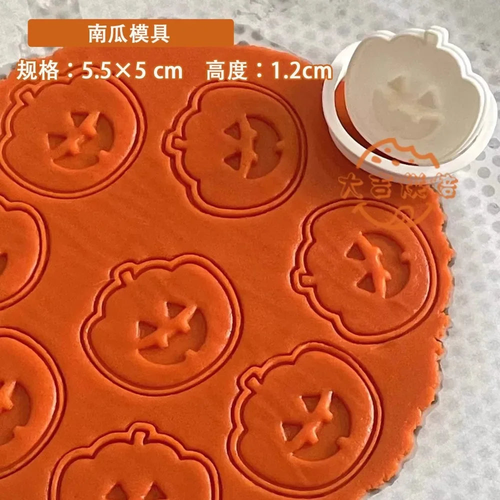 Halloween Keks Ausstecher Set Kunststoff 3D Finger Geist Fledermaus Kürbis