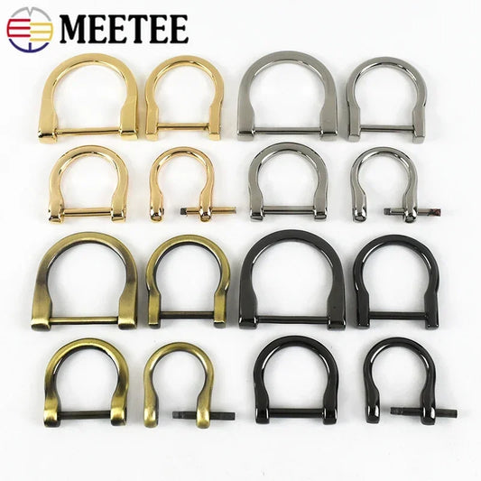 Metallschnallen D-Ring Haken 2/4/10 Stk. fuer Taschen Gurte Karabiner Zubehoer