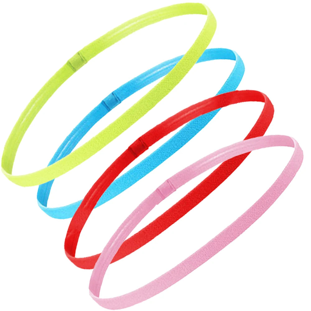 4er Set Sport Stirnbänder – Rutschfest, Elastisch für Yoga & Workout Damen Herren