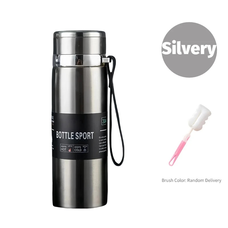 1 l Edelstahl Thermoskanne Isolierflasche für heiße und kalte Getränke
