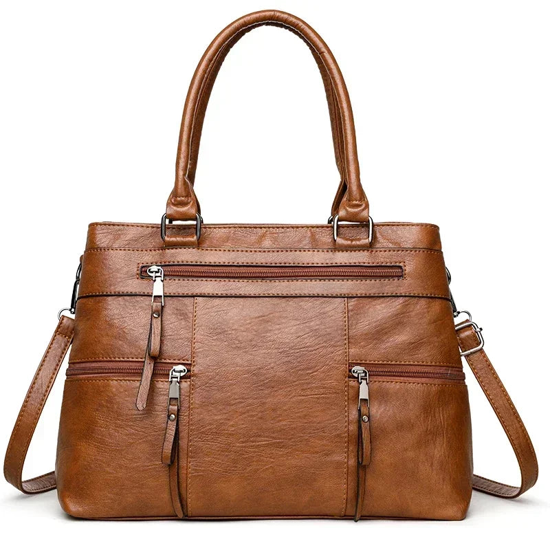 Elegante Damen Handtasche Kunstleder – Schulter, Crossbody & Tote Tasche