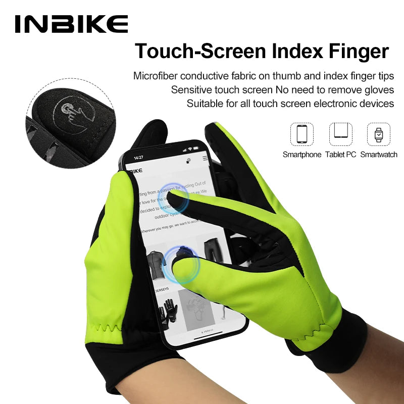 Winddichte wasserdichte Winterhandschuhe mit Touchscreen und Fleece