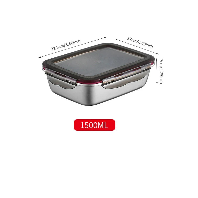 Edelstahl Bento Lunchbox Auslaufsicher – Tragbare Lebensmittel Aufbewahrung 304