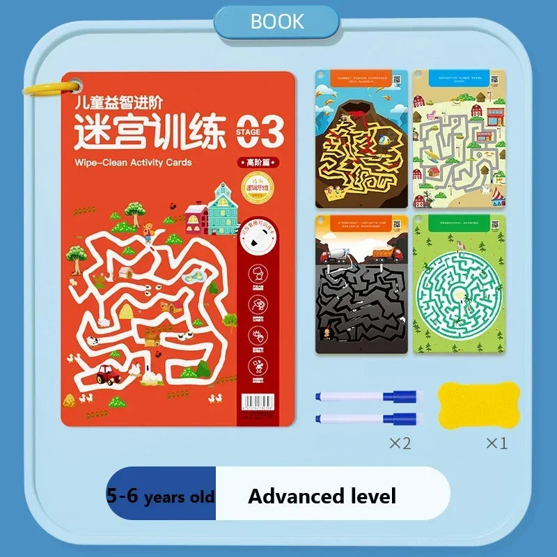 64-Seiten Lernspiele Konzentrationslabyrinth Trainingsbuch Kinder