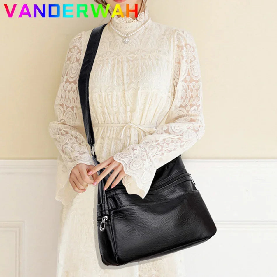 3-lagige große Schultertasche mit Reißverschluss, lässige Crossbody-Tasche-Yabubest - Home & More