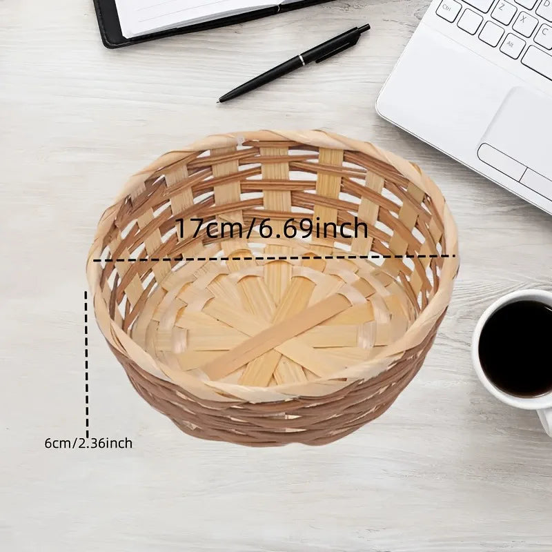 6er Set Runde Aufbewahrungskörbe Aus Natürlichem Bambus
