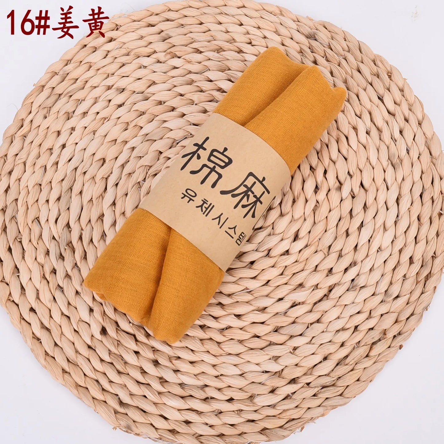 Damen Schal Baumwolle Leinen lang 90x180cm uni zart weich vielseitig