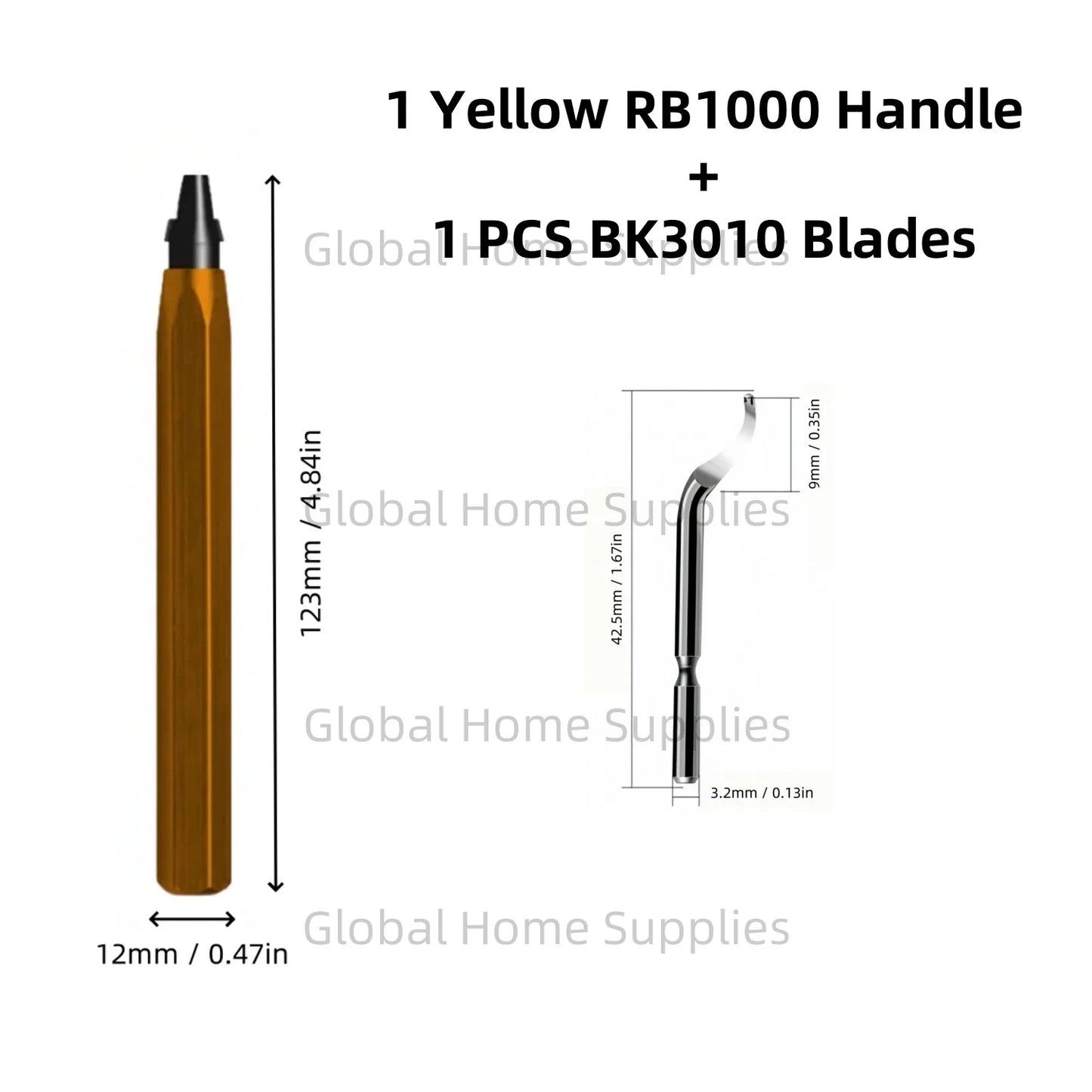 Entgratungswerkzeug Set RB1000 mit 1 oder 11 Schnellarbeitsstahl-Schwenkklingen