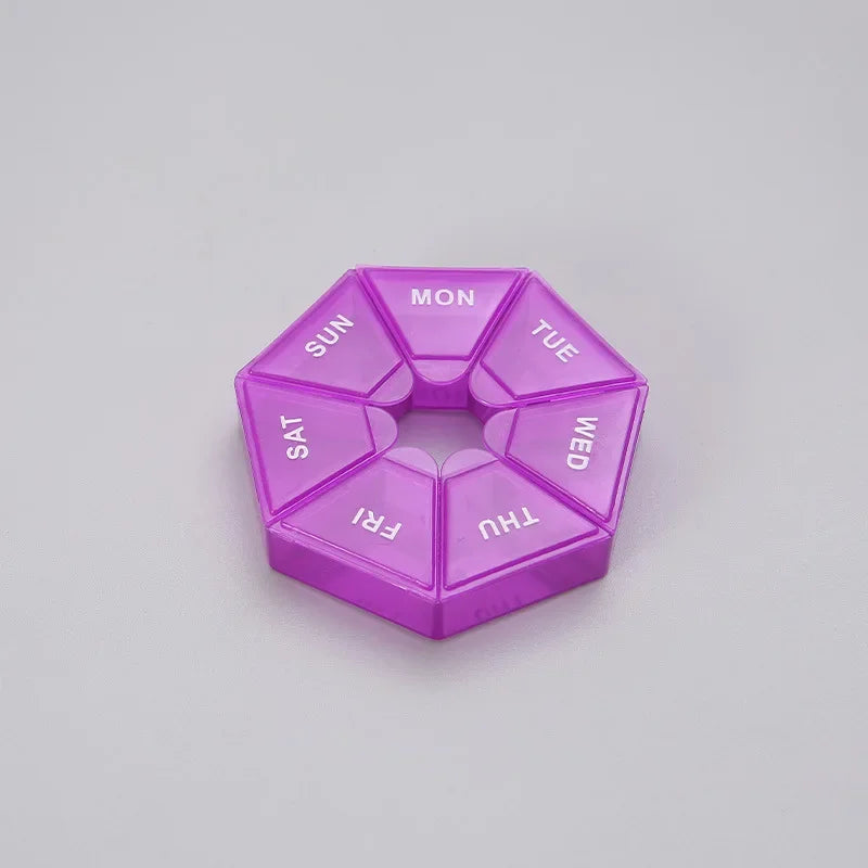 Mini tragbare Vitamin Pillendose 7 Tage Organizer Pillenetui Reise