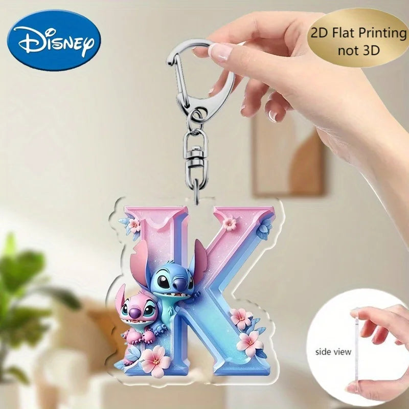 Bunter 2 Zoll Acryl Schlüsselanhänger mit A-Z Buchstaben für Kinder