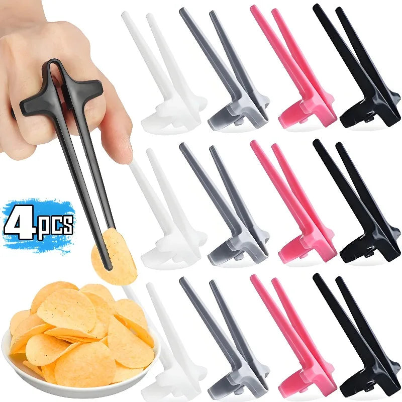 Finger Stäbchen Kunststoff Snack Halter für sauberes Essen 1 bis 4 Stück