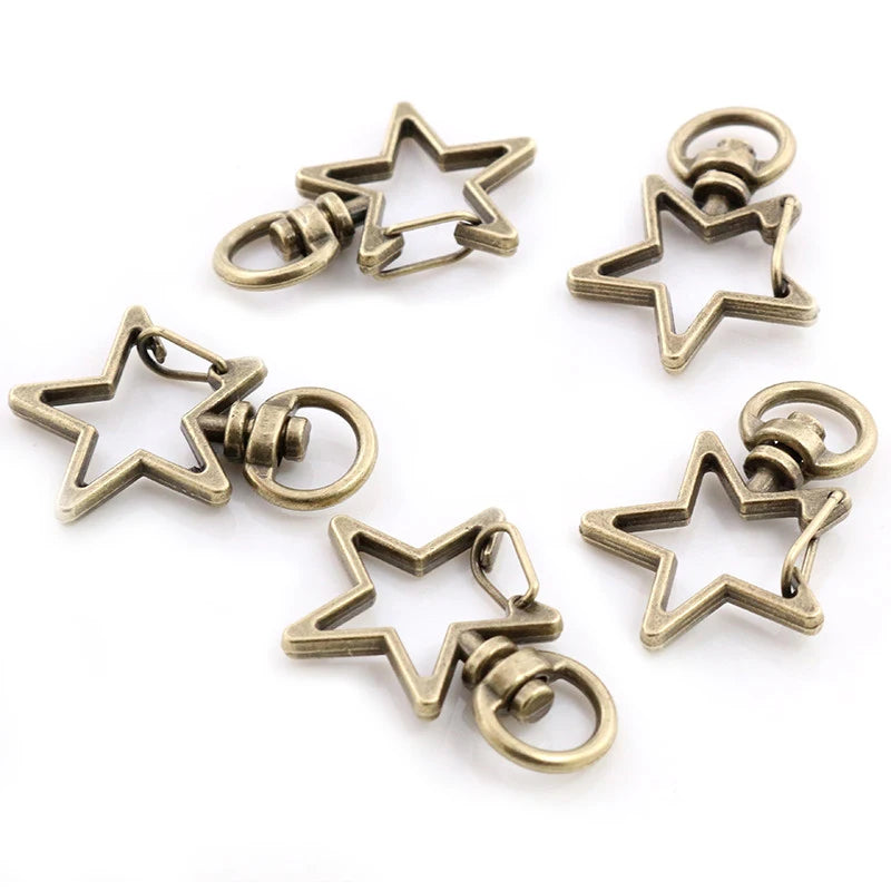 Herz Karabinerhaken Set für Schlüsselanhänger und DIY Projekte