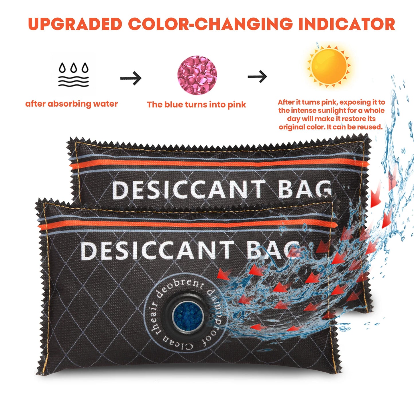 Wiederverwendbarer Auto-Luftentfeuchter Feuchtigkeitsabsorber Silikagel Beutel