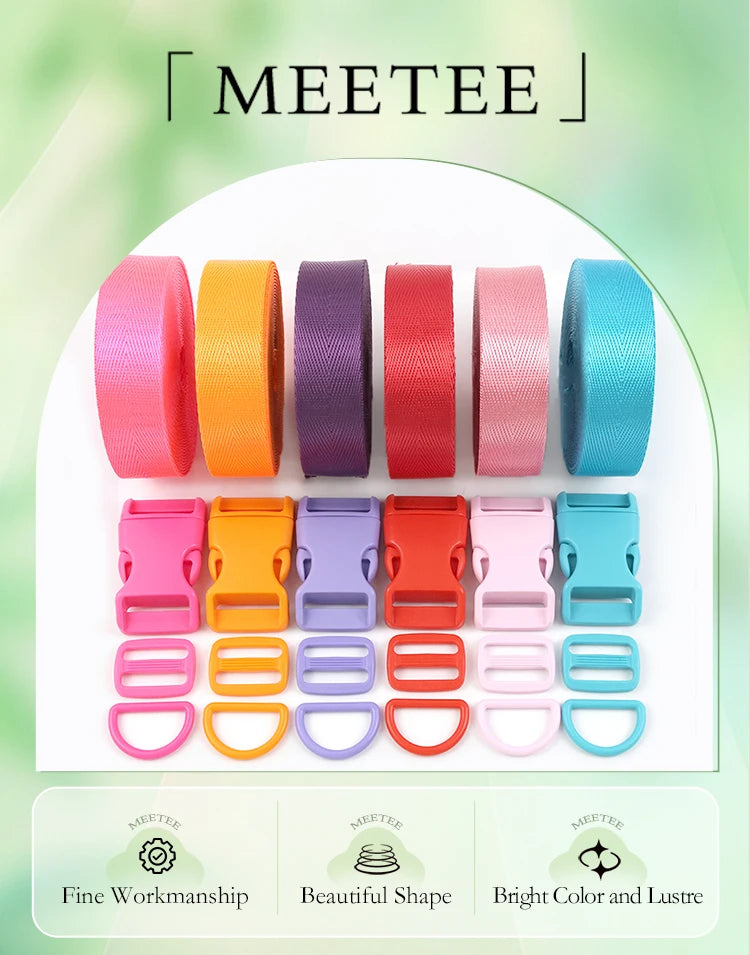 Meetee Kunststoff D-Ring Gurtband mit Schnalle – 20/25mm Sets-Yabubest - Home & More