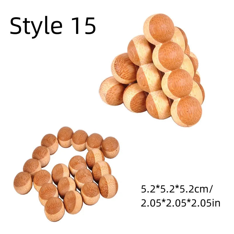 Holz Kong Ming Lock 3D Puzzle Montessori Spielzeug Kinder-Yabubest - Home & More