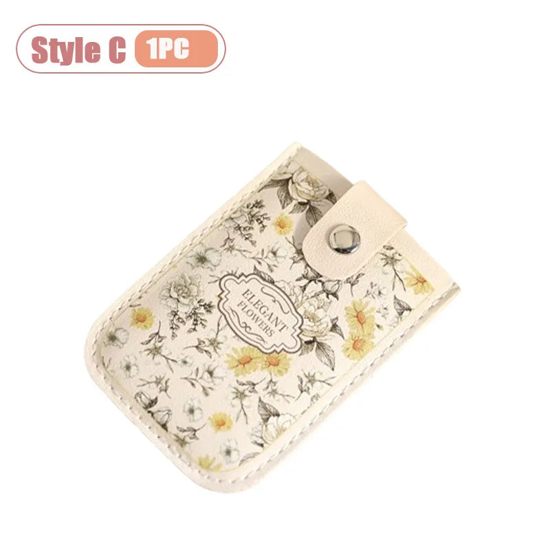 Kartenetui mit Vintage-Blumenmuster und mehreren Fächern für Damen