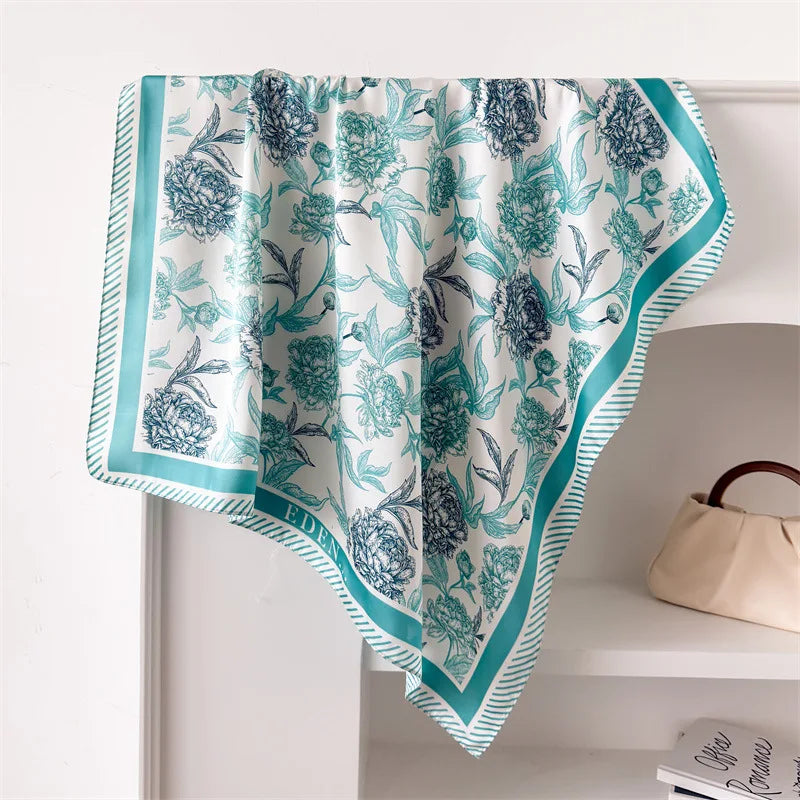 Eleganter Quadratischer Schal für Damen Seiden-Look Vielseitig
