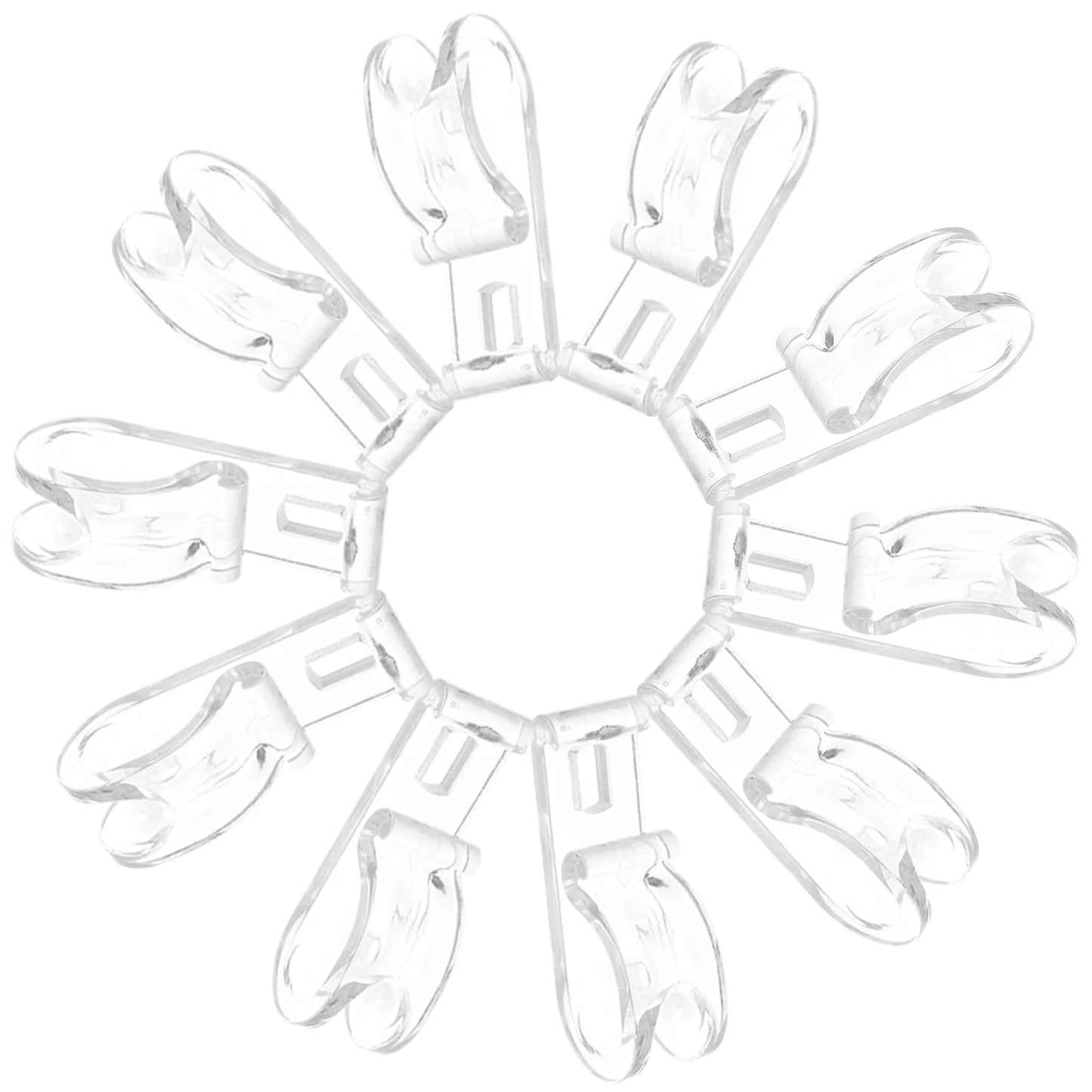 Klare Vorhangclips mit Perlenkette für sichere Befestigung