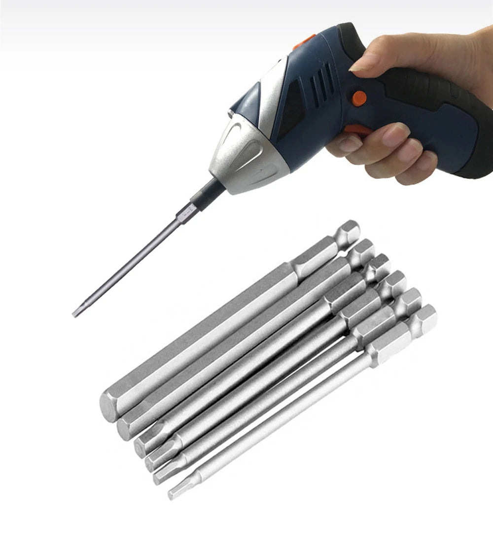 8-tlg. 100mm Sechskant Bit Set SAE - Metrisch für Akkuschrauber Bohrer