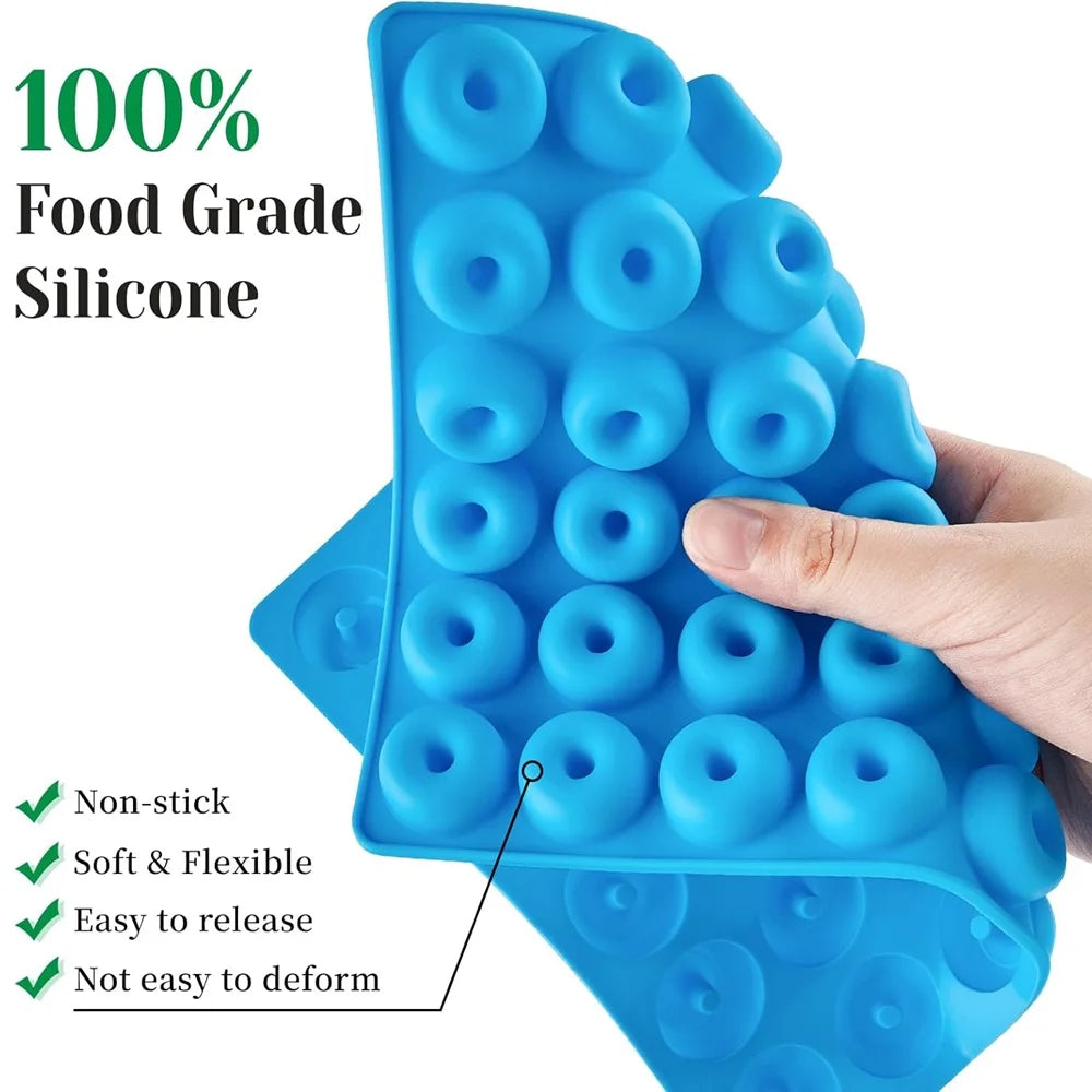 6er Set Wiederverwendbare Silikon Süßigkeitenformen mit 2 Pipetten