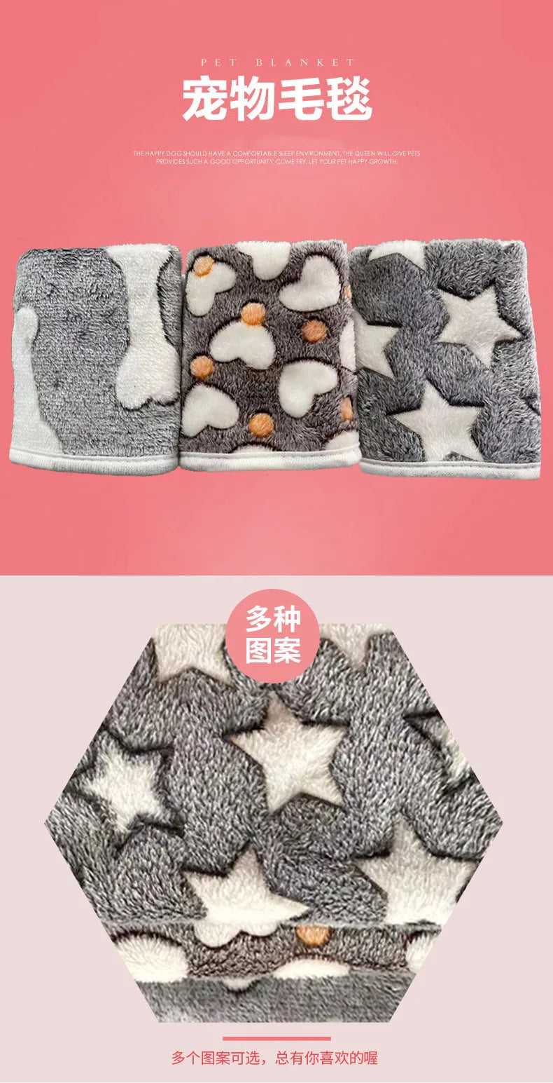 Warme Korallen Fleece Hundedecke für Kleine und Große Hunde