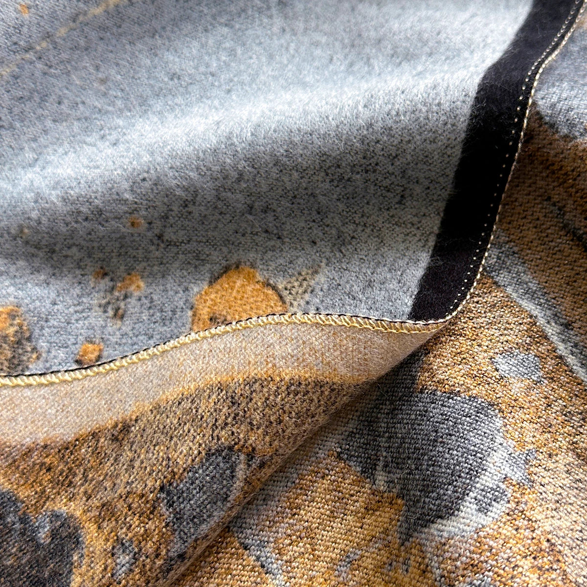 Luxus Warmer Kaschmir Poncho Schal für Damen mit floralem Jacquard